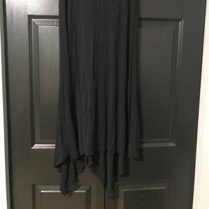 Long black stretchy pointed tail hem skirt Lovapella Large